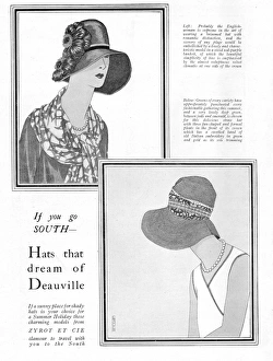 Hats for the Deauville season by Zyrot, 1927 Hats for the Deauville season by Zyrot, 1927