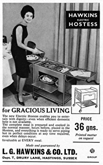Hawkins electric hostess trolley advertisement Hawkins electric hostess trolley advertisement