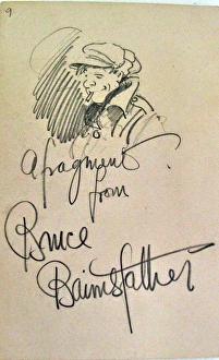 Head and shoulders study of Alf smoking - Bairnsfather Head and shoulders study of Alf smoking - Bairnsfather