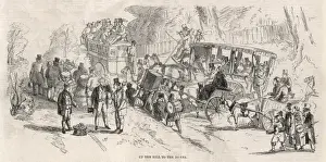 Epsom Downs Derby Prints: Heading to Epsom Downs for the Derby, 1860
