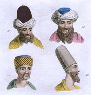 The heads of Four Middle Eastern Men The heads of Four Middle Eastern Men