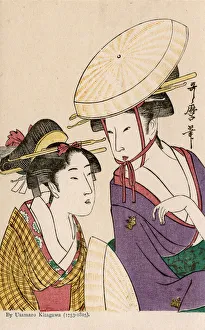 The heads of two women by Utamaro Kitagawa The heads of two women by Utamaro Kitagawa