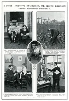 Heath Robinson at home with his family Heath Robinson at home with his family