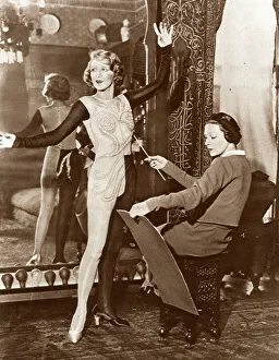 Heather Thatcher in costume with artist Doris Zinkeisen Heather Thatcher in costume with artist Doris Zinkeisen