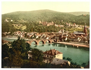 Heidelberg, seen from the Philosophenweg, Baden, Germany Heidelberg, seen from the Philosophenweg, Baden, Germany