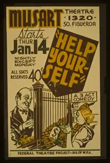 Vintage Comedy Posters Prints: Help yourself A 3 act comedy Help yourself A 3 act comedy
