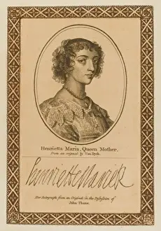 17th Century Royal Portraits Prints: Henrietta Maria