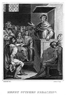 Henry Sutphen Preaching in Germany Print, circa 1524
