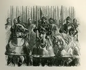 Prints of Henry V - army on horseback. 1862 John Gilbert Prints: Henry V - Army on Horseback Print 1862