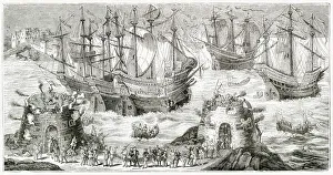 Henry VIII setting out from Dover, for his meeting with Francis I at the Field of Henry VIII setting out from Dover, for his meeting with Francis I at the Field of