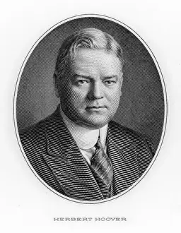 American Politician Biography Prints: Herbert Hoover 20C