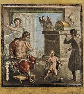 Hercules Strangling the Snake. 1st c. ITALY. Pompeii Hercules Strangling the Snake. 1st c. ITALY. Pompeii