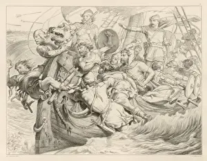 Hereward The Wake Prints: Hereward at Sea