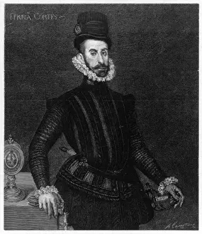 Hernando Cortes Prints: Hernando Cortes / 1884 Eng