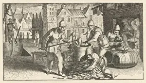 Traditional Fishing Methods Prints: Herring Curing Holland