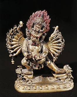 Hevajra. 18th c. Buddhist Tantric deity. Golden Hevajra. 18th c. Buddhist Tantric deity. Golden