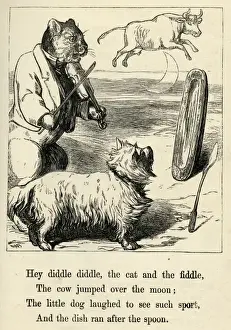 Print of a whimsical illustration circa 1874