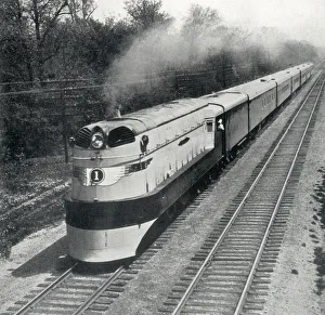 The Hiawatha - Streamlined American Railroad Locomotive The Hiawatha - Streamlined American Railroad Locomotive