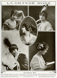 High fashion evening hairstyles with accessories 1912 High fashion evening hairstyles with accessories 1912