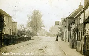 Prints of High Street, Langley, Slough, Buckinghamshire, England Langley Prints: High Street, Langley, Slough Print, Buckinghamshire England