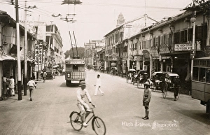 High Street with trolley bus, Singapore High Street with trolley bus, Singapore