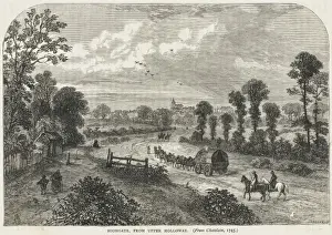 Historical Maps Of England Prints: Highgate in 1745
