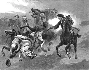 19th Century Highwaymen Print, Coach Robbery Scene