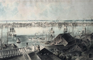 HILL, John William (1812-1879). View of New York HILL, John William (1812-1879). View of New York