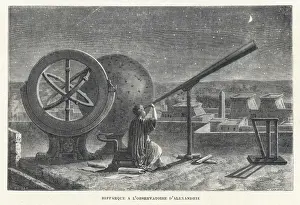 Historical Astronomy Figures Prints: Hipparchus / Figuier