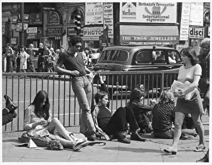 Hippies at Piccadilly Print