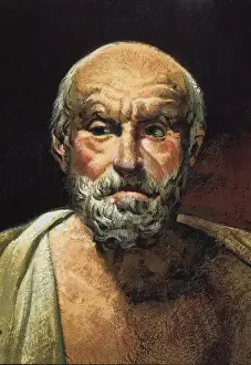 Hippocratic Prints: Hippocrates Print - Greek Physician (c. 460 BC - 377 BC)