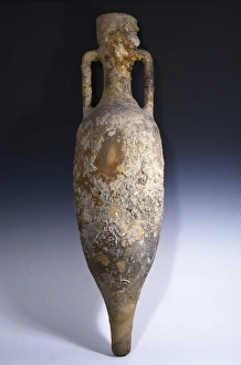 Hispano-Roman amphora used to carry oil, wine Hispano-Roman amphora used to carry oil, wine