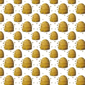 Creative Textile Patterns Prints: Repeating Pattern - Beehives