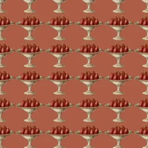 History Repeats Itself Prints: Red Background Compote of Pears Print