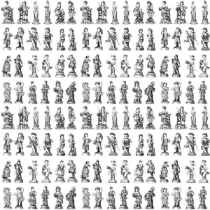 Creative Backgrounds Prints: Repeating Pattern - Figurines