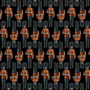 Black and White Repeating Pattern Print