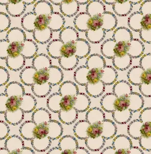 Decorative Fabric Patterns Prints: Repeating Pattern - Roses