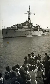 HMS Amethyst Print circa 1950s
