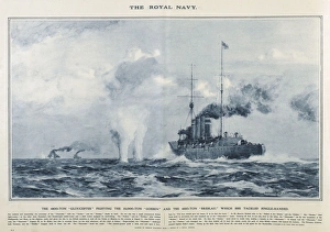 HMS Gloucester in Great War Deeds, WW1 HMS Gloucester in Great War Deeds, WW1