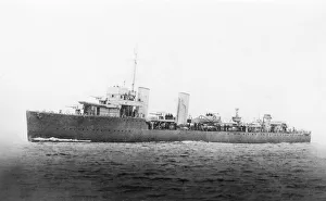 HMS Shakespeare, British destroyer at sea, WW1 HMS Shakespeare, British destroyer at sea, WW1