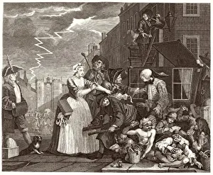 William Hogarth Prints: Hogarth's Print: The Rake Arrested in Whitehall