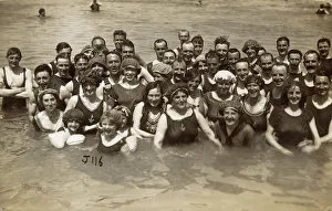 Holidaymakers in the sea at Margate, Kent Holidaymakers in the sea at Margate, Kent