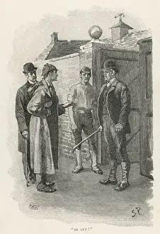 Silver Blaze Print: Holmes at the Racing Stables