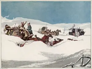 Holyhead Mail in Snow Print, Hockley Hill Scene