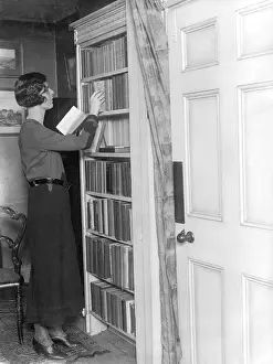 Historical Communication Methods Prints: Home Library Bookcase