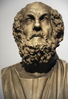 Pergamon Museum Berlin Prints: Homer. Bust