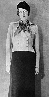 Hon Mrs Richard Norton wearing a Schiaparelli outfit, 1937 Hon Mrs Richard Norton wearing a Schiaparelli outfit, 1937