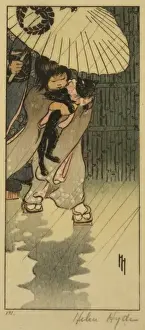 Rainy Day Scene Prints: Honorable Mr cat