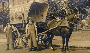 Horse-drawn cart for Trumans Brewery in Ashford, Kent Horse-drawn cart for Trumans Brewery in Ashford, Kent