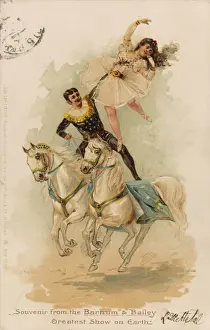 Barnum And Bailey Circus Prints: Horseback Acrobatics